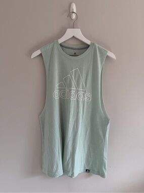 Adidas Green Muscle Workout Tank Top Size M